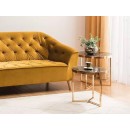 Комплект SIGNAL DELIA II (2 стола журнальных) мраморный эффект/золотой, 45/45, 59/52